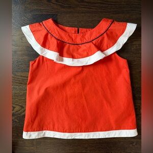 Janie and Jack Bold Orange Lined Blouse